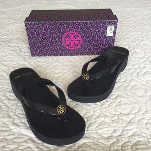 Tory Burch Cut Out Wedge Flip Flip